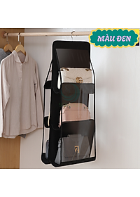 Túi treo bảo quản túi xách đa năng 6 ngăn- Kệ vải treo túi xách thông minh- Tổ chức túi xách treo tủ tiết kiệm không gian- Túi đựng túi xách treo tủ có móc- Giá treo túi xách ngăn cách chống bụi