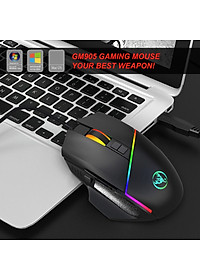 Chuột Gaming macro A876 Led RGB 6400dpi cho máy tính laptop hàng nhập khẩu