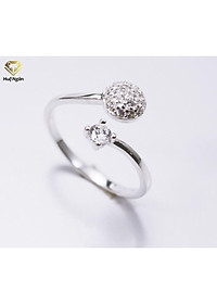 Nhẫn bạc Ý 925 Huệ Ngân cầu Qủa Cầu RR1284