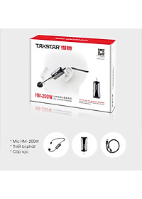 Micro không dây, mic không dây, micro cài đầu không dây TAKSTAR HM-200W công nghệ UHF - AVSTAR - hàng chính hãng