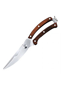 Kéo cắt gà và thịt đa năng inox có khóa gài cao cấp tặng kèm miếng lót nồi rửa bát silicol tiện lợi