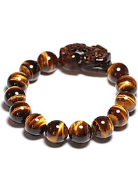 Vòng Tay Tỳ Hưu Đá Mắt Hổ 14MM