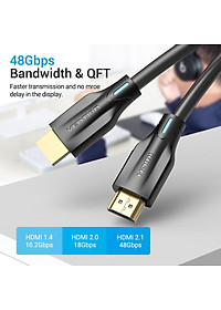 Cáp HDMI chuẩn 2.1 Vention hỗ trợ 4K, 5k dài 1m - 5m - Hàng chính hãng