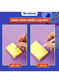Giấy ghi chú - Giấy notes Neon Thiên Long - Nhiều kích thước