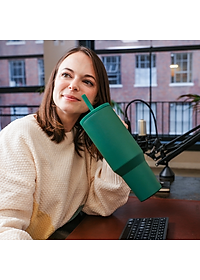 [Elemental chính hãng - Thương hiệu Mỹ] Ly giữ nhiệt Commuter Elemental 1180ml thép không gỉ có tay cầm combo ống hút trân châu