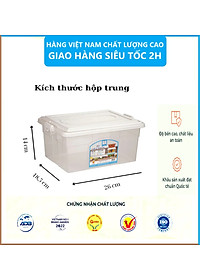 Hộp lạnh 2 quai Việt Nhật 3 size, Hộp đựng thực phẩm, bảo quản thức ăn , Hộp đựng đồ đa năng có quai xách tiện lợi - Hàng Việt Nam