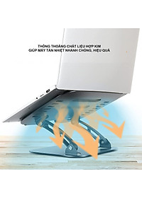 Giá Đỡ Cho Máy Tính, Laptop, iPad, Macbook Hợp Kim Nhôm Cao Cấp. Hỗ Trợ Tản Nhiệt Chống Mỏi Cổ, Vai, Gáy. Hàng Chính Hãng DEVO
