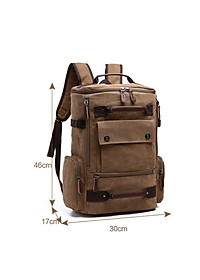 Balo du lịch nam vải canvas cao cấp Dành Cho Đi Học, Dã Ngoại, Đi Phượt, Đựng Laptop (14-17")