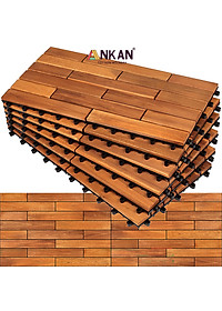 Vỉ Lót Sàn Ban Công Loại Dài 60cm Màu Vàng Thương Hiệu ANKAN Dùng Để Lót Ban Công Sân Vườn Sân Thượng Hành Lang Văn Phòng (1 Vỉ)