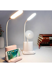 Đèn để bàn chống cân 4in1 (đèn, ngăn đựng bút, giá điện thoại, sạc usb) - Hàng chính hãng ( Giao màu ngẫu nhiên)