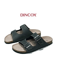 Dép Đế Trấu Nam 2 Khóa Charcoal DC01 Dincox