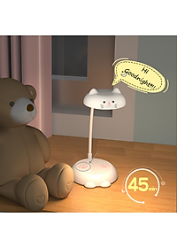 Đèn Bàn Học Đọc Sách Cho Bé FEIDASH TB27S - Chống Lóa, Chống Mỏi Mắt, Bảo Vệ Đôi Mắt Bé Khỏi Cận Thị - Họa Tiết Hình Mèo Con Cực Dễ Thương Tạo Cảm Giác Thích Thú Khi Ngồi Học - Điều Khiển Bằng Phím Cảm Ứng - Chế Độ Hẹn Giờ Tắt Tiện Dụng - Sạc USB An Toàn