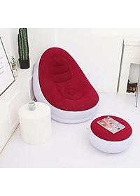 Ghế hơi tựa lưng hiện đại cao cấp đọc sách, giải trí, xem phim... Ghế hơi bọc nhung TẶNG KÈM BƠM ĐIỆN 2 CHIỀU