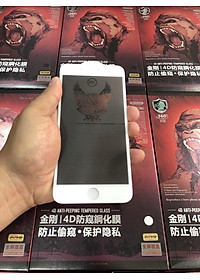 Kính cường lực iPhone 7Plus/8Plus chống nhìn trộm WK Kingkong 4D ; TRẮNG - Hàng chính hãng 