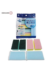 Combo 02 set bọt biển rửa ly/cốc thủy tinh, sành sứ Kokubo hàng nội địa Nhật Bản