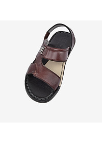 Giày Sandal nam Đông Hải quai ngang chất liệu da bò cao cấp đế  cao su chắc chắn - S1110