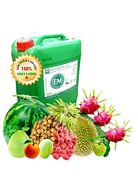 Chế phẩm sinh học EM gốc (EM1). Men vi sinh Đại Học Nông Nghiệp 1 Hà Nội. Chứa hàng tỷ bào tử hữu hiệu. Từ 1 lít EM gốc sản xuất ra 40 lít EM thứ cấp. Can 10 lít. HSD: 2 năm