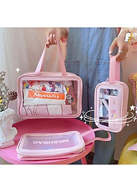 Túi Đựng Mỹ Phẩm, Đồ Trang Điểm Đi Du Lịch Washbag Trong Suốt Chống Thấm Nước Tiện Lợi Nhiều Kích Thước Nhiều Mẫu Chính Hãng