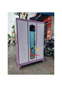 Tủ sắt quần áo 3 cánh ngang 1m2 cao 1m8