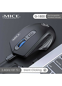 Chuột gaming không dây bluetooth sạc pin HXSJ G-1800 cho game thủ chơi game chuyên nghiệp kết nối Wireless 2.4G - Hàng chính hãng