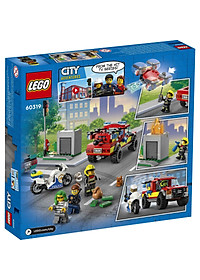 LEGO City 60319 Xe cứu hỏa & cảnh sát truy bắt tội phạm (295 chi tiết)