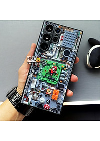 Ốp Lưng Cho Samsung S25 Ultra / S24 Ultra / S23 Ultra / S22 Ultra Super Mario Viền Dẻo Tráng Gương