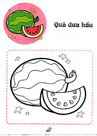 Sách 123 Nào Ta Tô Màu! - Hoa Quả