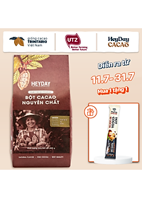Bột cacao nguyên chất 100% Việt Nam – Dòng Origin thượng hạng túi giấy 500g – Heyday Cacao