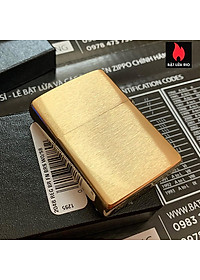 Bật Lửa Vỏ Zippo Brushed Brass Chính Hãng - Không Kèm Ruột Zippo