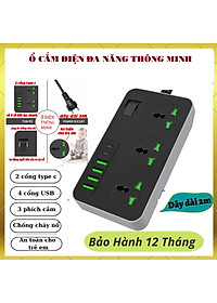 Ổ cắm điện đa năng Hoco DC15 sạc nhanh PD18W hỗ trợ 4 cổng USB- cổng AC tiện dụng - Hàng chính hãng