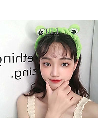 Băng đô cài tóc, Bờm cài tóc ếch xanh, dùng cài tóc tẩy trang, rửa mặt siêu đáng yêu