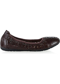 Giày nữ hoa văn Huy Hoàng da bò màu nâu đất HT7952