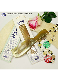 Lược sừng xuất Nhật (Size: L - 18cm) COH137 - Lược chuôi trơn tru đơn giản tiện ích - Chăm sóc tóc