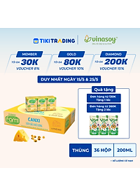 Thùng Sữa đậu nành Vinasoy Fami Canxi vị Phô Mai ( 200ml x 36 Hộp )