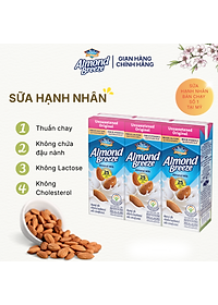 Thùng Sữa Hạt Hạnh Nhân ALMOND BREEZE Không Đường 180ml x 24 Hộp