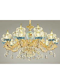 Đèn chùm ALACA pha lê trang trí nội thất sang trọng 15 tay - kèm bóng LED chuyên dụng