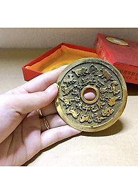 Đồng xu thái tuế bằng đồng nguyên chất size to