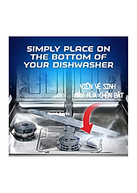 Viên vệ sinh làm sạch sâu trong máy rửa bát Finish Vỉ 3 viên - Chính Hãng.
