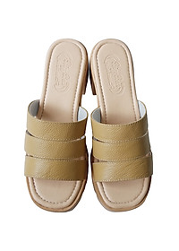 Dép Cao Gót Nữ BIGGBEN Da Bò Cao 8 Phân DCG100