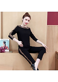 Đồ bộ thu đông họa tiết tay dài