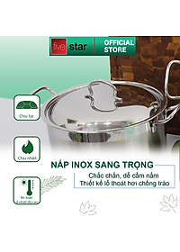 Nồi Fivestar Nắp Inox - Tặng 5 Muỗng Ăn Inox - Bạc