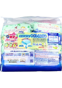 Combo 10 Gói Khăn ướt, khăn giấy ướt Moony Không Mùi 99% Nước Tinh Khiết Nội Địa Nhật (76 tờ/gói)