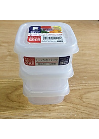 Set 03 hộp nhựa Nakaya 200ml bảo quản thức ăn trong rủ lạnh, có nắp mềm - Nội địa Nhât