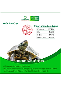 Thức ăn bò sát Rùa Nước GREENABC – Cung cấp protein, canxi, lipid giúp tăng kích thước, mai cứng chắc - Hộp 50g và 230g