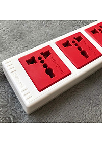 Ổ cắm Điện Quang ECO ĐQ ESK 5WR 43ECO (4 Lỗ 3 chấu, dây dài 5m, màu trắng đỏ)