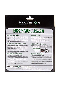 Khẩu trang (Combo 02) - Khẩu trang than hoạt tính NeoVision NeoMask NC95, chuẩn N95 (Thun qua gáy-Có hộp) - Chống bụi siêu mịn PM2.5, lọc khuẩn BFE >95% (Được cấp bởi Nelson Lab), kháng khuẩn, chống giọt bắn có thể giặt tái sử dụng
