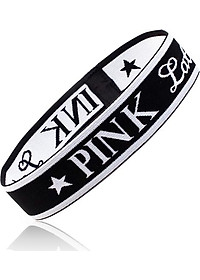 Băng Đô Thể Thao Chữ Pink Latte