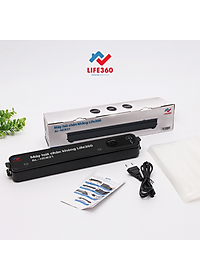 Máy Hút Chân Không Life360 AL-HCK21–Tặng 10 Túi (15x25cm)–Màu Đen (90W) ; Máy Hút Chân Không Thực Phẩm Đa Chức Năng, Với Thiết Kế Gọn Nhẹ, Thao Tác Đơn Giản, Hút Và Hàn Nhanh Chóng, Bảo Quản Thức Ăn Lâu Hơn, Phù Hợp Với Mọi Gia Đình – Hàng Chính Hãng