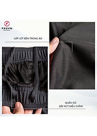 Bộ quần áo gió nam 2 lớp có mũ FASVIN BC24639.HN vải thể thao cao cấp lót vải thun hàng chính hãng