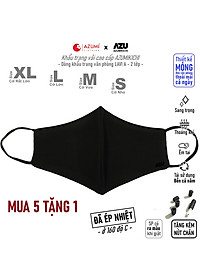 Khẩu trang vải Azumikichi màu đen, khẩu trang thời trang cao cấp sang trọng